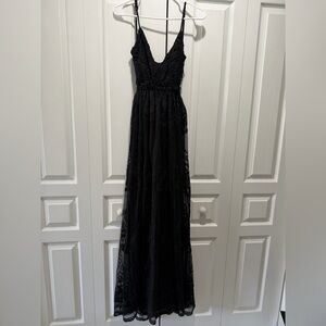 Dress day Black Lace Maxi Dress